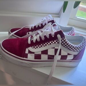 Red Checkered Vans